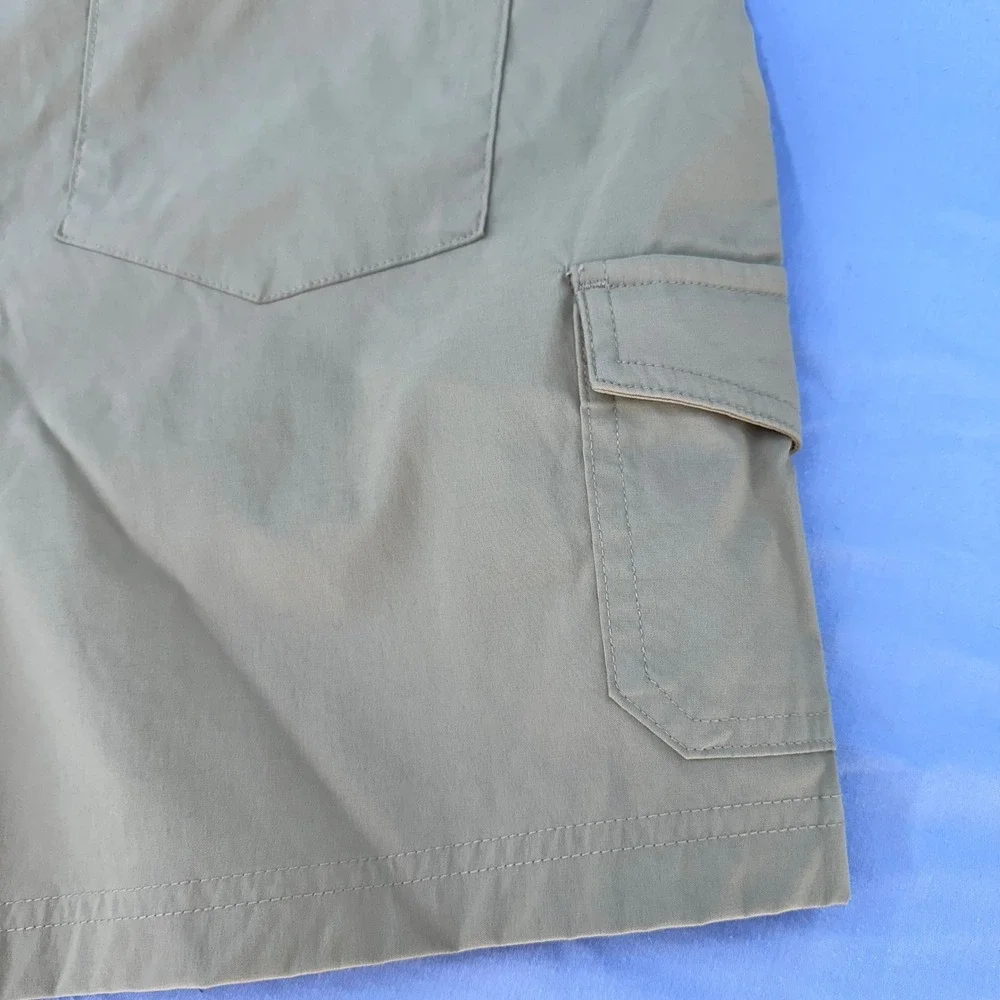 Eddie Bauer Cargo Shorts Women Size 14 Tan Hiking Utility Excellent‎ Breathable